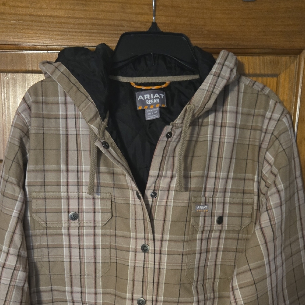 NWOT Ariat Rebar Women's Flannel Hooded Jacket